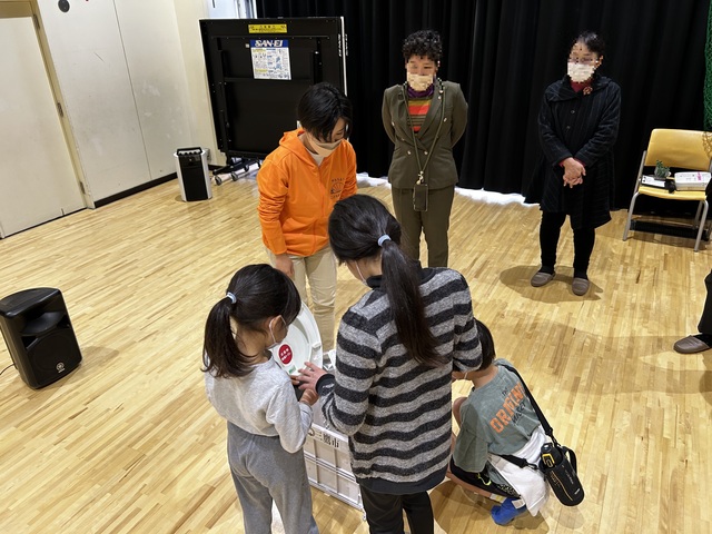 簡易トイレの実験