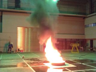 軽油の燃焼実験